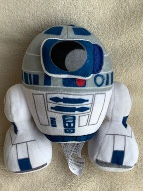 Star Wars R2 D2 Plush White Blue Gray Lucasfilm Stuffed Animal Toy